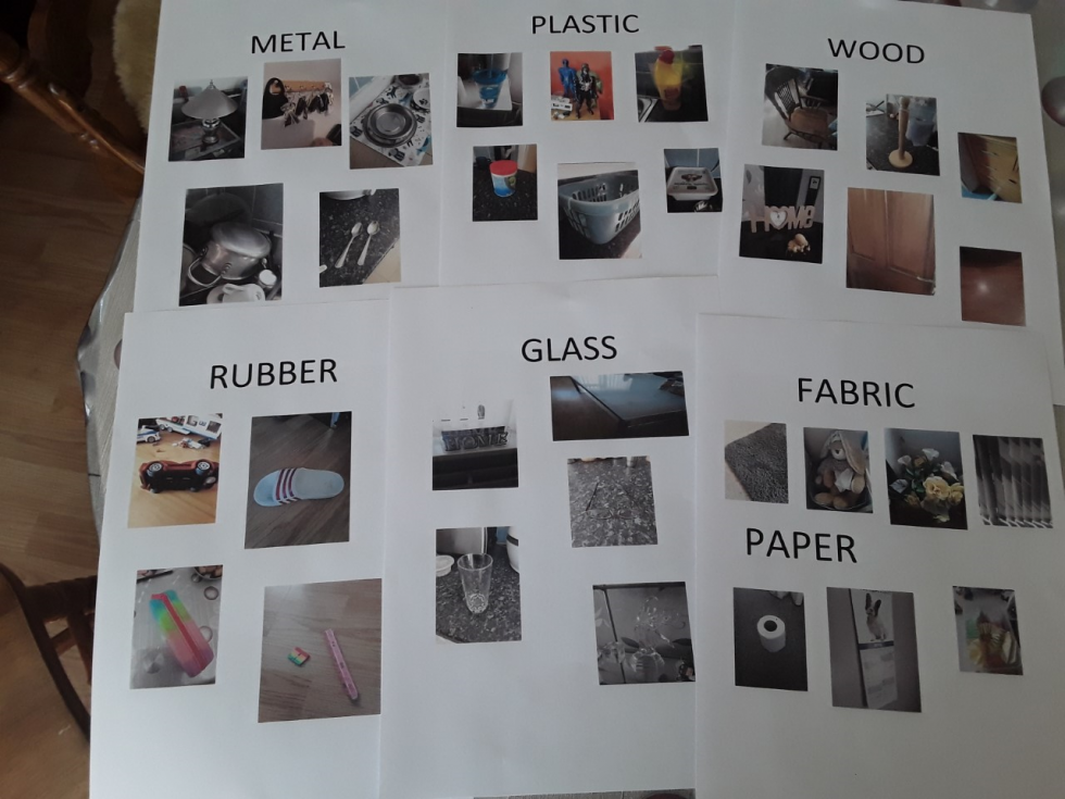 Year 1 are material hunting Woodthorne Primary School